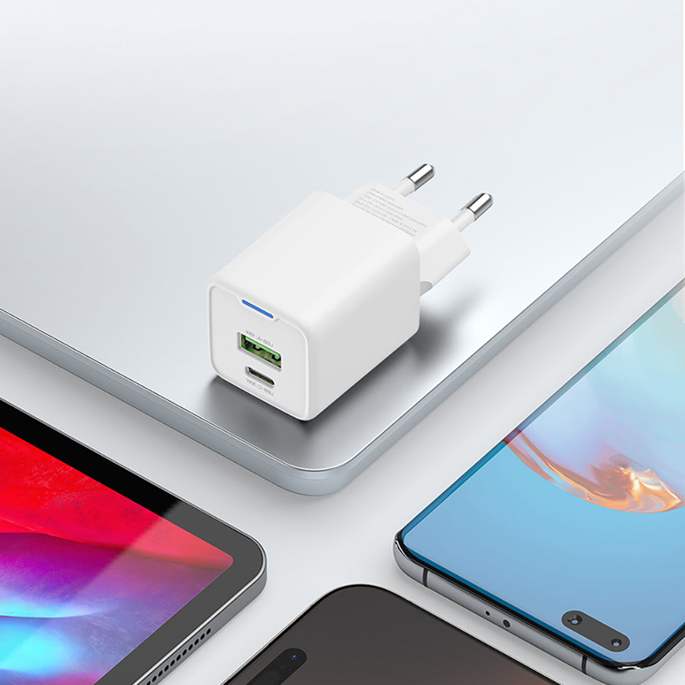 Recci RC107E Type-C PD & USB-A GaN Teknolojili Hızlı Şarj Başlığı 30W Recci RC107E Type-C PD & USB-A GaN Teknolojili Hızlı Şarj Başlığı 30W